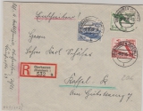 DR, 1935, 600- 02 als Satzbrief- MiF auf Einschreiben- Fernbrief von Oberhausen nach Kassel