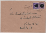 DR, 1942, 6 Rpfg. AH- GS- Ausschnitt u.a. als MiF auf Fernbrief von München nach Berlin