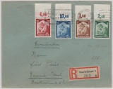 DR, 1935, 565- 68 (je vom OR!) als Satzbrief- MiF auf Einschreiben- Fernbrief von Saarbrücken nach Dessau