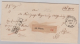 Preussen, ca. 1860, Unfrankierter Paketbegleitbrief von Meseritz nach Posen