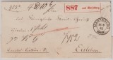 Sachsen, ca. 1865, Unfrankierter Paketbegleitbrief von Merseburg nach Eisleben