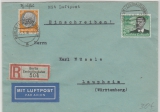 DR, 1936, Mi.- Nr.: 495 + 538, als MiF auf Lupo- Einschreiben- Fernbrief, von Berlin nach Laupheim