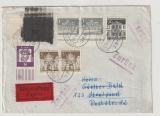 BRD, 1966, Mi.- Nr.: 499 u.a. als MiF auf Eil- Fernbrief von Osterholz- Scharmbeck nach Stralsund und zurück! Schwärzung!