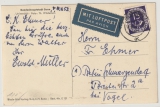 BRD, 1952, Mi.- Nr.: 129 als EF auf Luftpost- Fernpostkarte innerhalb von D., von Bonn nach Berlin