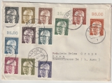 Berlin, 1971, Mi.- Nr.: 359- 70 als MiF auf Satz- Fernbrief- Frankatur auf Brief von Berlin nach Bonn