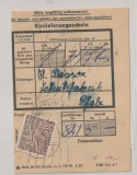 Berlin, 1952, Mi.- Nr.: 48 als EF auf Posteinlieferungsschein für ein Paket von Berlion in die Pfalz