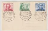 Berlin, 1949, Mi.- Nr.: 61- 63, kpl. Satz auf nicht gelaufener Postkarte, mit Sonderstempel