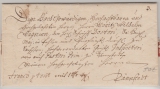 Preussen (?), ca. 1700, Brief mit 7- Zeiliger Adresse nach Dännstedt