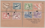 DR, 1936, Mi.- Nr.: 609- 16, kpl. Satz als MiF auf Auslandsbrief von Berlin nach London (GB), mit Sonderstempel
