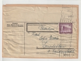 DR, 1936, Mi.- Nr.: 642, als EF auf Päckchen- Adressaufkleber für ein Päckchen von Laubheim (?) nach Domstetten (?)