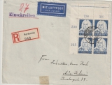 DR, 1935, Mi.- Nr.: 575 (4x) als ER- 4er- Block- MeF, auf Einschreiben- Fernbrief von Norderney nach Aue