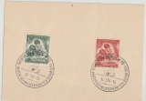 Berlin, 1951 / 54, Mi.- Nr.: 80 + 81 auf Unterlage mit Sonderstempel Deutsche Amateur- Box- Meisterschaften Berlin 1954