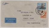 DR, 1937, Mi.- Nr.: 533 + 539 als MiF auf Flugpost- Auslandsbrief von Leipzig nach Buenos Aires (Argentinien)