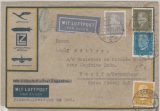 Weimar, 1932, Mi.- Nr.: 416+ 417+ 436+ 437  als MiF auf Flugpost- Auslandsbrief von Siegburg nach Recife (Brasilien)