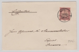 DSWA, 1909, (Stempel Kubas) Mi.- Nr.: 18 als EF auf Einschreiben (?) nach Erfurt