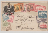 DSWA, 1906, (Stempel Warmbad) Mi.- Nr.: 12 als EF auf Feld- Postkarte nach Oldenburg