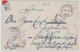 Dt. Auslandspostämter, China, 1901, Boxeraufstand, Feldpost- Postkarte vom 16.8.01, mit Stempel Feldpostation No 8