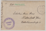DSWA, 1906, (Stempel KUB, schwach) auf Feldpost- Postkarte nach Halberstadt