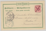 DOA, 1898, 5 Pesa- Überdruck- Privat- GS, Deutsche Schutzgebiete, gelaufen von Lindi nach Berlin, mit Dar-Es-Salaam, in blau!