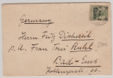 China, 1909 (?), Mi.- Nr.: 29 als EF auf Brief von Shanghai nach Bad Ems