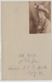 DSWA, 1906, Felpost- Fotopostkarte (Soldaten- Oberkörperbild) von Keetmanshoop nach Berlin- Nieder- Schöneweide