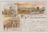 DSWA, 1898, Mi.- Nr.: 3 als EF auf Postkarte von Swakopmund nach St. Ludwig / Elsass, rs. Ansicht: DSWA...