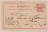 KDPMSP, 1898, Marine- Schiffspost- GS gelaufen von KDPMSP No. 40, nach Kiel, rs. nette Darstellung: SMS. Deutschland...