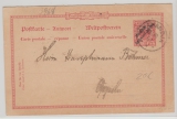 DSWA / DOA, 1897,  10 Pfennig- Überdruck- GS (Mi.- Nr.: P2) mit Stempel OKAHANDJA adressiert nach Oppeln