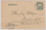 DSWA, 1907, 5 Rpfg.- GS (Mi.- Nr.: P13) gelaufen von Keetmanshoop nach Berlin