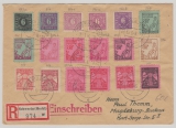 MiF der ersten Ausgabe von Schwerin (dabei auch div. Farben!) nach Magdeburg, per E.-Brief