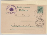 Marianen, 1899 /1900, 5 RPfg.- Überdruck- GS, (Mi.- Nr.: P1a) im Ortsverkehr, mit Attest Briefmarkenprüfstelle Basel