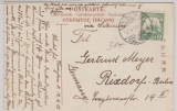 Kiautschou, 1910, Mi.- Nr.: 29, als EF auf japanischer Bildpostkarte (Bergansicht) von Tsingtau nach Rixdorf (Berlin)