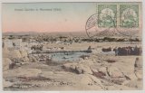 DSWA, 1912, Mi.- Nr.: 25 (2x) als MeF auf Postkarte von Keetmanshop nach Urugay, rs. Ansicht: Heisse Quellen, Warbad