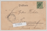 DSWA, 1900, Mi.- Nr.: 6 als EF auf Postkarte von Okahandja nach Bremsendorf, rs. Ansicht: Hererogruppe