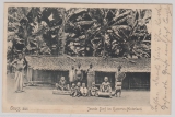 Kamerun, 1914, Mi.- Nr.: 21, als EF auf Bildpostkarte (Jaunde- Dorf in Kamerun- Hinterland) von Duala nach Berlin