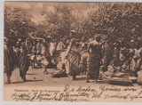 Kamerun, 1909, Mi.- Nr.: 21, als EF auf Bildpostkarte (Eingeborenenmarkt) von Duala nach Hamburg