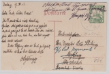 Kamerun, 1913, Mi.- Nr.: 21, als EF auf Fotopostkarte (Dorf im Graslande) von Dschang (!) nach Magdeburg