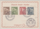 Berlin, 1953, Mi.- Nr.: 106- 09, kpl. Satz auf Karte zur Frankfurter Buchmesse, abgestempelt FF/M, ungelaufen