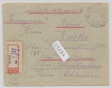UDSSR, 1925, 40 Kopeken, Arbeiter- Serie, als EF, rs. auf Einschreiben- Auslandsbrief von Skobelev nach Ober-Scheiberhau