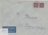 9c, MeF auf Brief von Malchin nach Braunschweig, geprüft Kramp BPP
