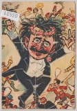 Spanien / Republik, 1938, 25 Cent. Überdrück, als EF auf Spottbriefumschlag auf den König, von Barcelona nach Lübeck