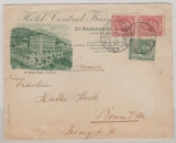 Italien, 1914, 25 Centisimi MiF auf schönem Hote- Auslandsbrief von S. Margarita nach Bonn