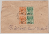 Malaya, 1948, 10 Cent Überdruck- MiF, rs. auf Fernbrief von Taiping nach Penang