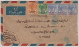 Malaya, 1947, 50 Cent Überdruck- MiF, auf Lupo- Auslandsbrief von ... nach  .... , Süd- Indien