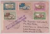 Neu Kaledonien, 1949, interessante MiF auf Auslandsbrief von Noumea nach Los Angeles (USA) mit Zensur!