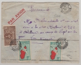 Madagaskar, 1940, 4,75 Fr. MiF auf Einschreiben- Auslandsbrief von Ambostera nach Cam de Guget (Frankreich?)
