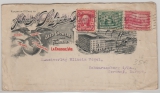 USA, 1907, 5 Ct.- MiF, als Werbe- Auslandsbrief von La Crosse nach Schwarzenberg (D.)