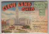 USA, 1943, 1 Ct. (3x) als MeF auf Postkarten - Leporello Cleveland, Ohio, gelaufen von Cleveland nach Tampa, schön und interessant!!!