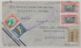Guatemala, 1940, 66 Centavos MiF auf Auslands- Schiffs + Lupo- Brief von Coban nach Korntal (D), rs. mit Zensur!