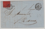 Italien, Kirchenstaat, 1869, 10 Cent. EF auf Inlandsbrief von Civitavechia nach Rom